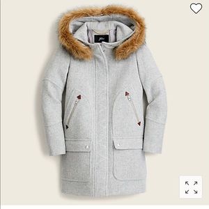 JCrew Chateau parka in Italian Stadium Wool Cloth